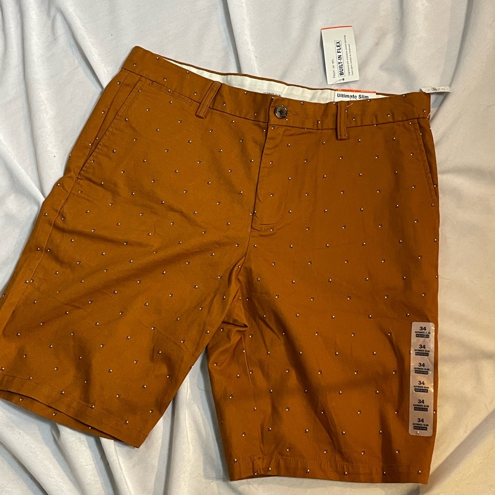 Old Navy Brown Flat Front Shorts Casual Style